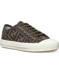 Fendi - Ff Logo Low-top Sneakers - Lyst