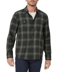 PAIGE - Everett Plaid Flannel Button-Up Shirt - Lyst