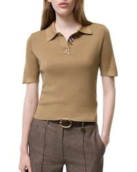 Burberry - Wool Polo Shirt - Lyst