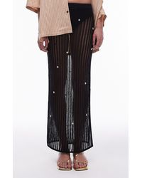 TOPSHOP - Starfish Embellished Open Stitch Maxi Sweater Skirt - Lyst