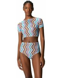Missoni - Bikini With T-Shirt Top And Zig Zag Pattern - Lyst