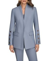 Donna Karan - Button Sleeve Blazer - Lyst