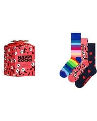 Happy Socks - Flowers Assorted 3-Pack Crew Socks Gift Box - Lyst