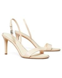 Tory Burch - Double T Buckle Slingback Sandal - Lyst