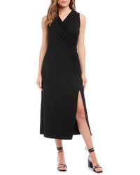 Karen Kane - Faux Wrap Jersey Midi Dress - Lyst