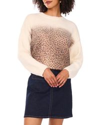 Vince Camuto - Leopard Print Sweater - Lyst