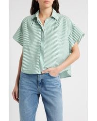 Rag & Bone - Martha Stripe Poplin Shirt - Lyst