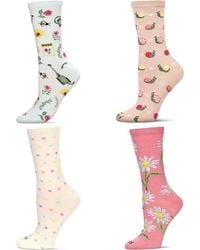 Memoi - Gardening Assorted 4-Pack Crew Socks - Lyst