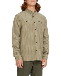 Volcom - Fat Tony Classic Fit Corduroy Stripe Button-up Shirt - Lyst