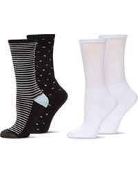 Memoi - Assorted 4-Pack Diabetic Crew Socks - Lyst