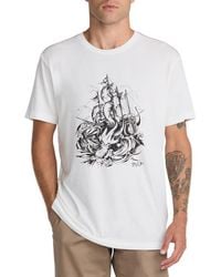 RVCA - High Seas Trim Fit Graphic T-Shirt - Lyst