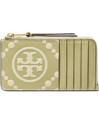 Tory Burch - T Monogram Embossed Leather Card Case - Lyst