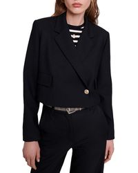 Maje - Double Breasted Straight Cut Crop Jacket - Lyst
