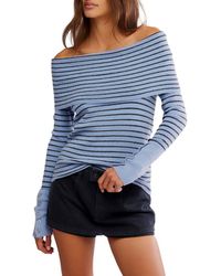Free People - Evergreen Off The Shoulder Sweater - Lyst