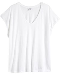 Nordstrom - V-neck Pima Cotton Slub T-shirt - Lyst