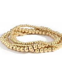 Mint & Lily - 3Mm & 5Mm Beaded Bracelet Stacking Set - Lyst
