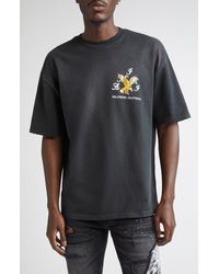 Amiri - Eagle Crystal Embellished Oversize Graphic T-Shirt - Lyst