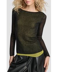 DKNY - Double Layer Boat Neck Sweater - Lyst