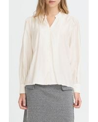 Ichi - Ihjula Long Sleeve Button-Up Knit Top - Lyst