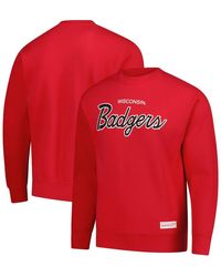 Mitchell & Ness - Wisconsin Badgers Elite Script Pullover Sweatshirt - Lyst