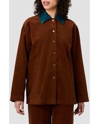 French Connection - Casey Corduroy Contrast Collar Jacket - Lyst