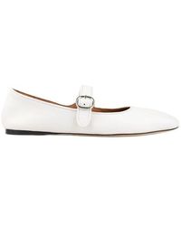 Sandro - Shiny Leather Ballet Flats - Lyst