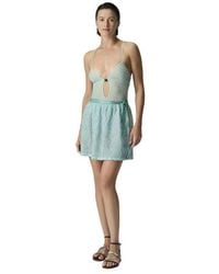Missoni - Zigzag Mesh Pareo Mini Skirt With Sequins - Lyst