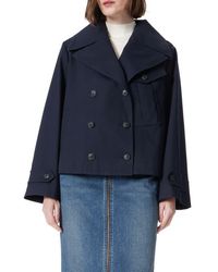 DO by Dee Ocleppo - Mixed Media Short Trench Coat - Lyst