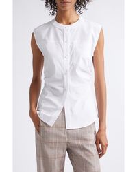 Veronica Beard - Harini Sleeveless Button-Up Top - Lyst