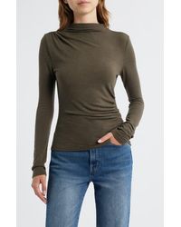 Rails - Joelle Ruched Funnel Neck Top - Lyst