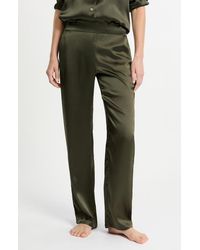 Etam - Pearly Silk Straight Leg Pajama Pants - Lyst