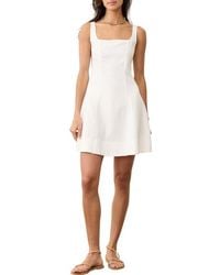 Marine Layer - Denisse Hemp Blend Fit & Flare Minidress - Lyst