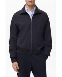 Mango - Regular Fit Zip-Up Sweatshirt - Lyst