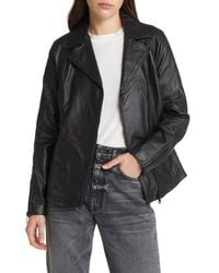 Schott Nyc - Long Leather Moto Jacket - Lyst