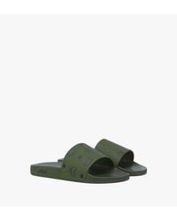 MCM - Monogram Print Rubber Slides - Lyst