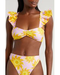 FARM Rio - Sunny Side Bandeau Bikini Top - Lyst