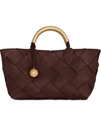 Rebecca Minkoff - Mini Frankie Woven Leather Tote - Lyst