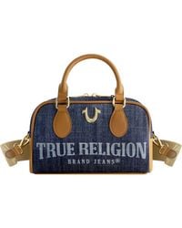 True Religion - Denim Logo Mini Satchel Crossbody Bag - Lyst