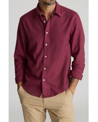 UNTUCKit - Veneto Regular Fit Textured Wrinkle Free Cotton Button-Down Shirt - Lyst