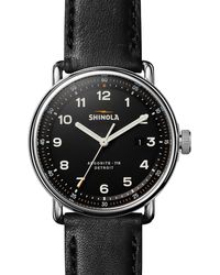 Shinola - The Canfield Leather Strap Watch - Lyst