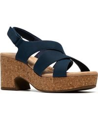 Clarks - Nerisa Grace Round Toe Wedge Sandals - Lyst