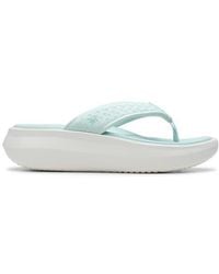 Clarks - Solevana Wedge Flip Flop - Lyst