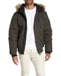 Noize - Faux Fur Hooded Bomber Jacket - Lyst