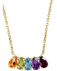 Effy - 14k Yellow Gold Semiprecious Stone & Diamond Pendant Necklace - Lyst