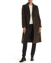 badgley mischka double face wool wrap coat