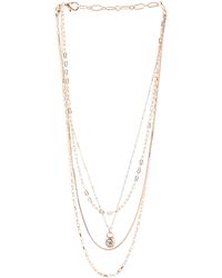 Saachi - Crystal Layered Chain Necklace - Lyst