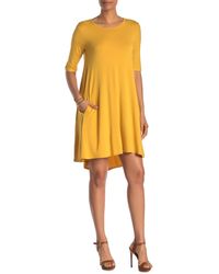 philosophy apparel elbow sleeve knit swing dress