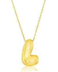 Simona - Bubble Initial Pendant Necklace - Lyst