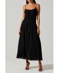Astr - Andrina Shirred Maxi Sundress - Lyst