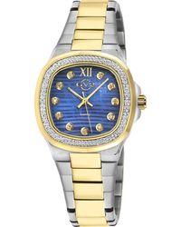 Gv2 - Diamond Two-Tone Swiss Bracelet Watch - Lyst